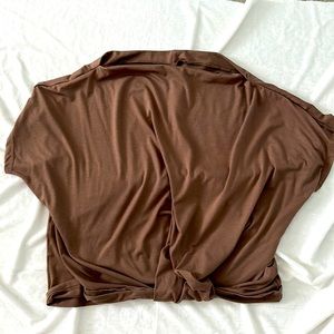 Shirt sleeve off the shoulder cotton shirt